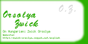 orsolya zwick business card
